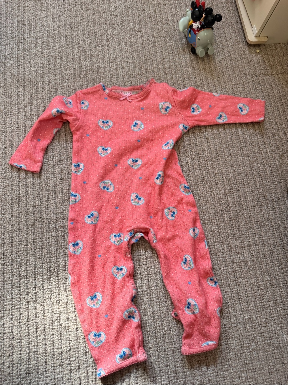 Konges slojd Pink Heart-Print Kids One-Piece Romper